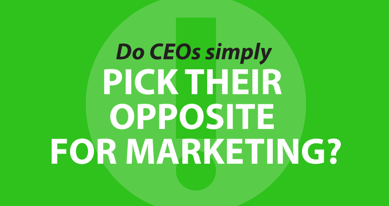Do CEOs simply pick their opposite for marketing?