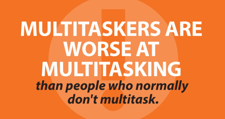 multitaskers are worse at multitasking than people who normally don't multitask