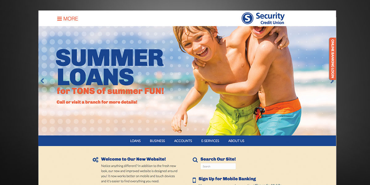 Security Credit Union website