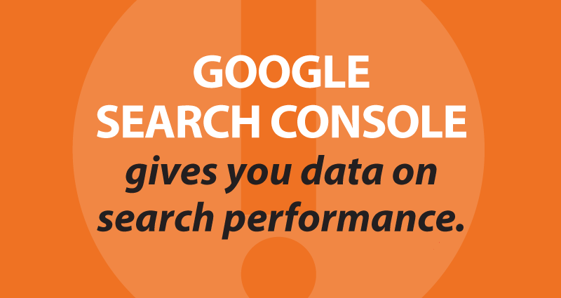 Google Search Console gives you data on search performance.