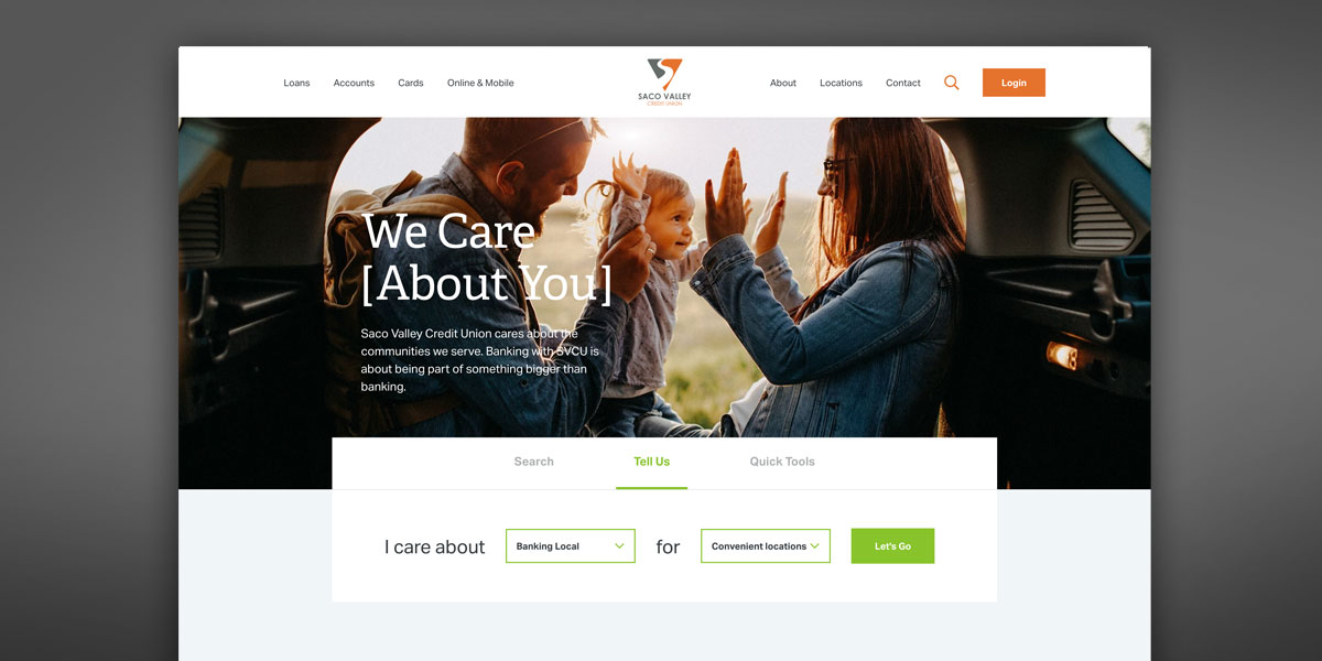SACO VALLEY WEBSITE BEFORE