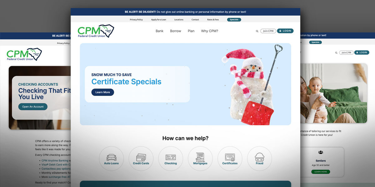CPM Federal Credit Union 2026 Redesigned Website