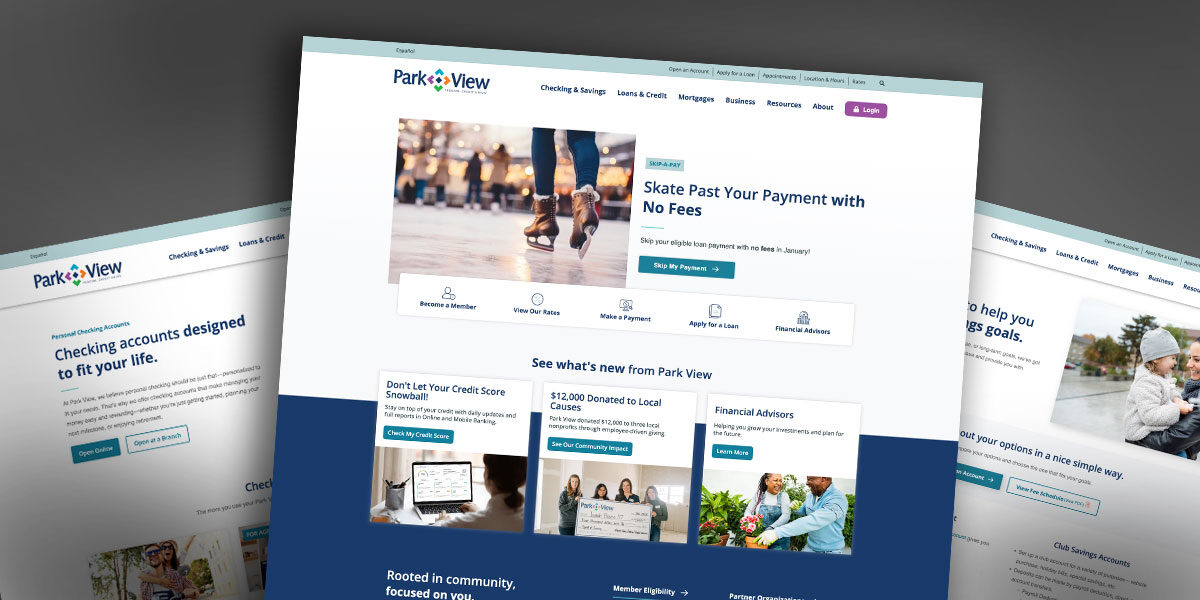 Parkview Credit Union Website Refresh