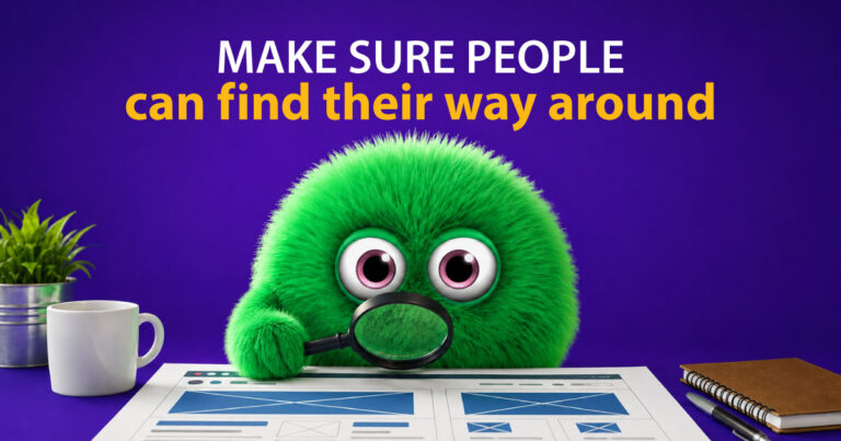 Monster with magnifying glass