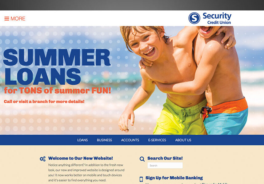 Security Credit Union website